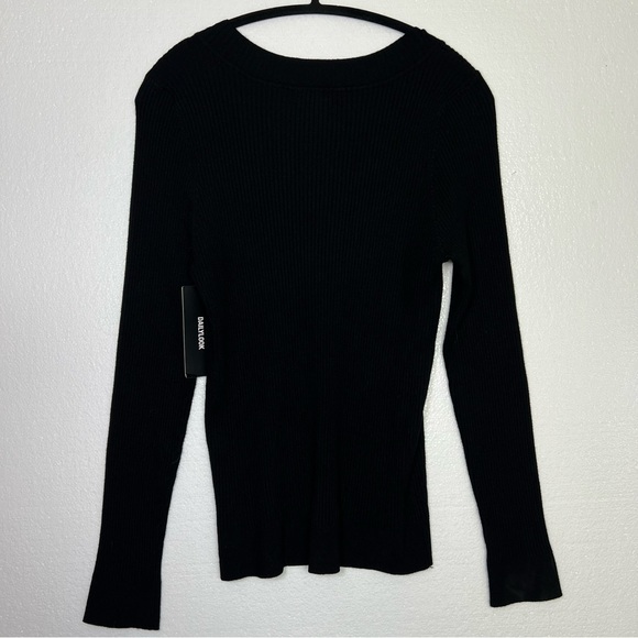 525 America black v neck stretchy sweater size XL NWT - Picture 6 of 6